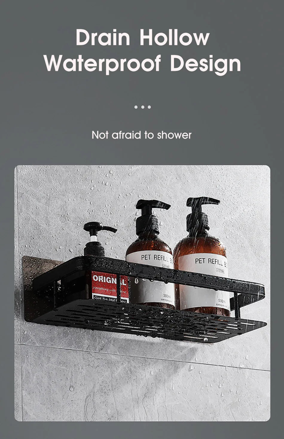 Badezimmer regal keine Bohr regale Wand halterung Eck regal Dusch halter für WC Shampoo Organizer Bad zubehör