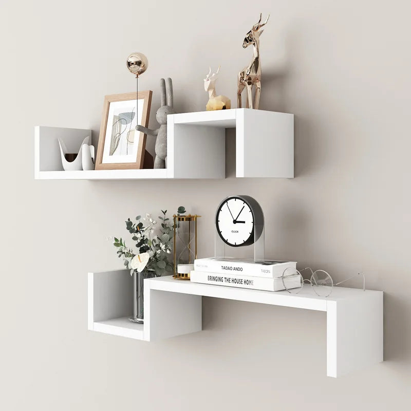 Wohnzimmer-Wanddekoration Wandregal Schlafzimmer Nachttisch Wandbehang einfache freie Kombination personalisiertes kreatives Gitter