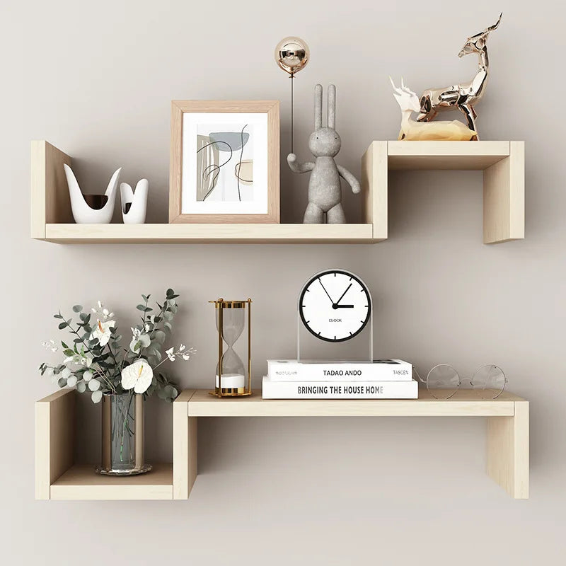 Wohnzimmer-Wanddekoration Wandregal Schlafzimmer Nachttisch Wandbehang einfache freie Kombination personalisiertes kreatives Gitter