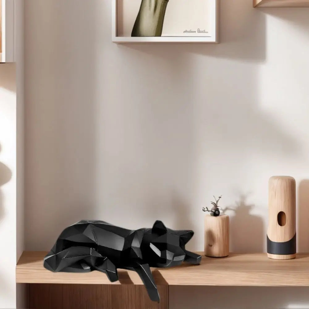 Katzenstatue, Bücherregaldekoration – moderne minimalistische Katzenfigur, Bücherregal/Schreibtisch/Büro-Dekoration, Ornament, geeignet für Wohnzimmer, kreative Heimdekoration