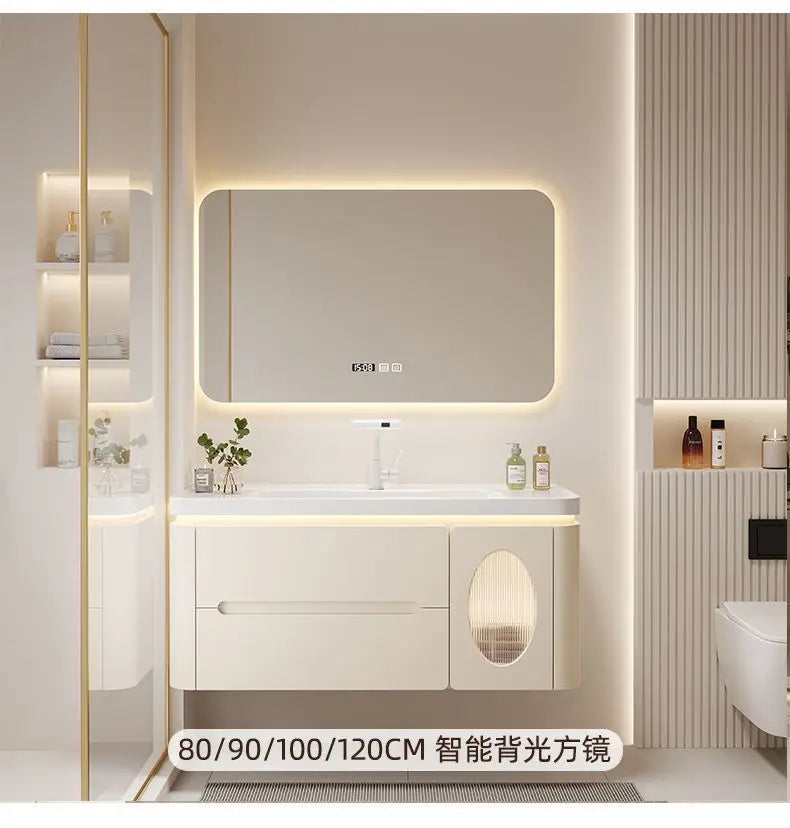 Spiegel Schwimmender Badezimmerschrank Waschbecken Schublade Regale Eitelkeit Badezimmerschrank Moderne Aufbewahrung Armoire De Rangement Zubehör