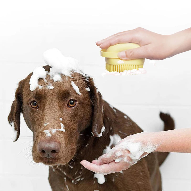 Silicone Bath Brush for Dogs & Cats – Gentle Coat Care