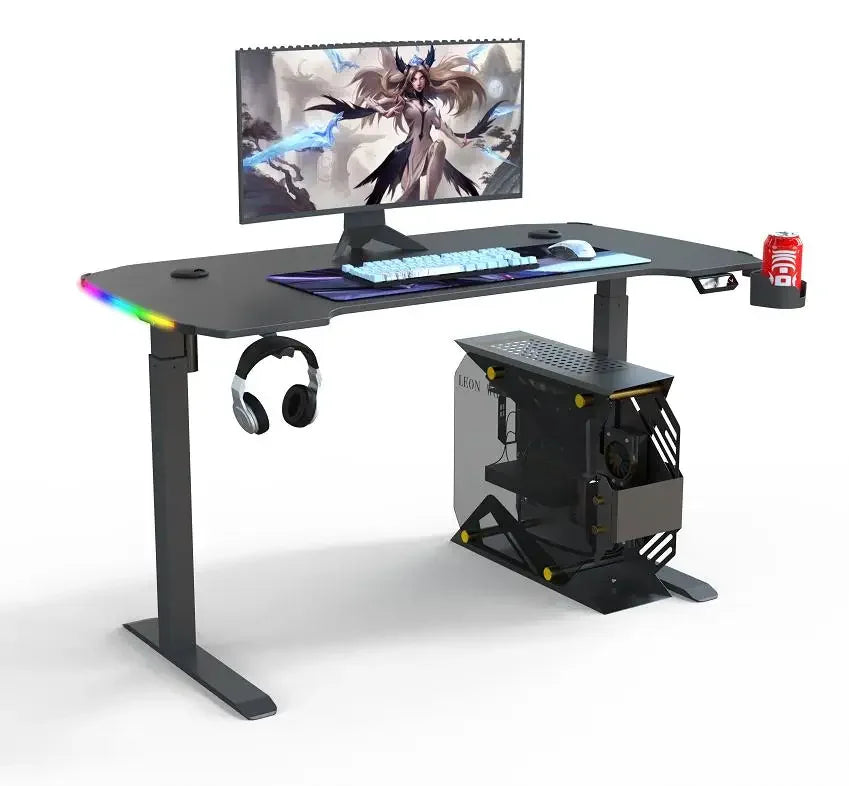 Büro-Gaming-Schreibtisch, Holz, Arbeitszimmer, verstellbar, modern, tragbar, Computer, günstige Computertische