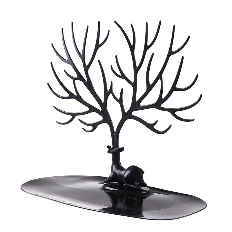 Jewelry Tree with Tray – Decorative Jewelry Holder for Rings & Earrings
