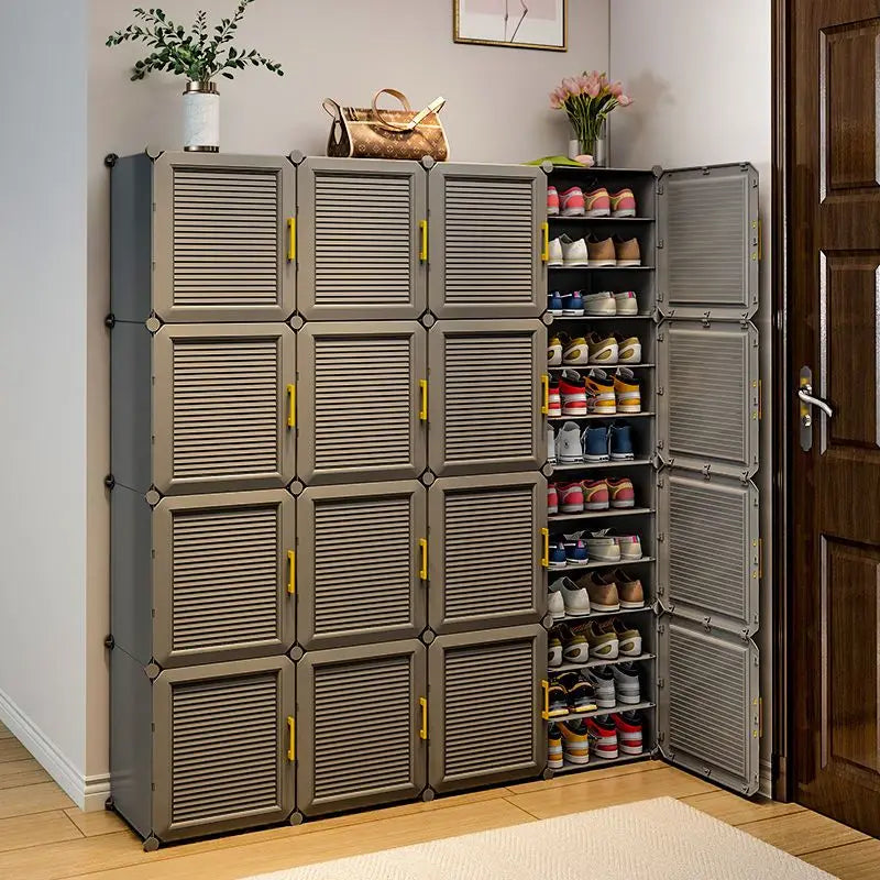 Schlafzimmer Wohnzimmer für die Montage Lager regal mehr schicht ige hoch leistungs fähige staub dichte Schrank Haushalt Schuh regal Flur faltbar