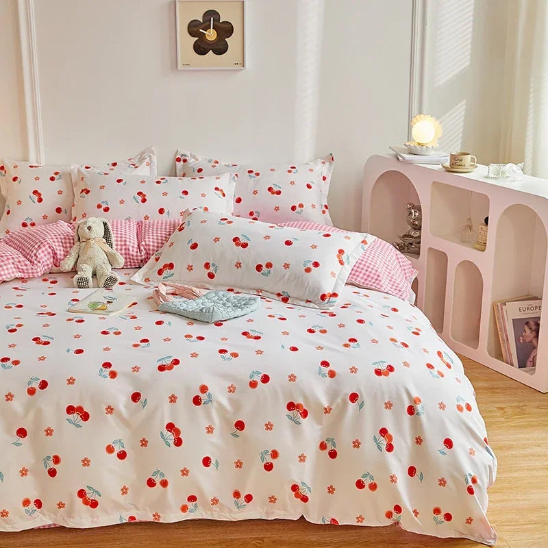 Bettwäsche-Set für Mädchen, Jungen, Schlafzimmer, KINDER, moderne Tröster, Bettbezug, flaches Laken, Kissenbezug, Heimtextilien, weiches Bettwäsche