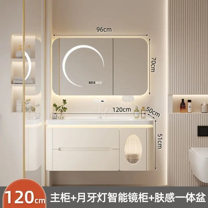 Spiegel Schwimmender Badezimmerschrank Waschbecken Schublade Regale Eitelkeit Badezimmerschrank Moderne Aufbewahrung Armoire De Rangement Zubehör