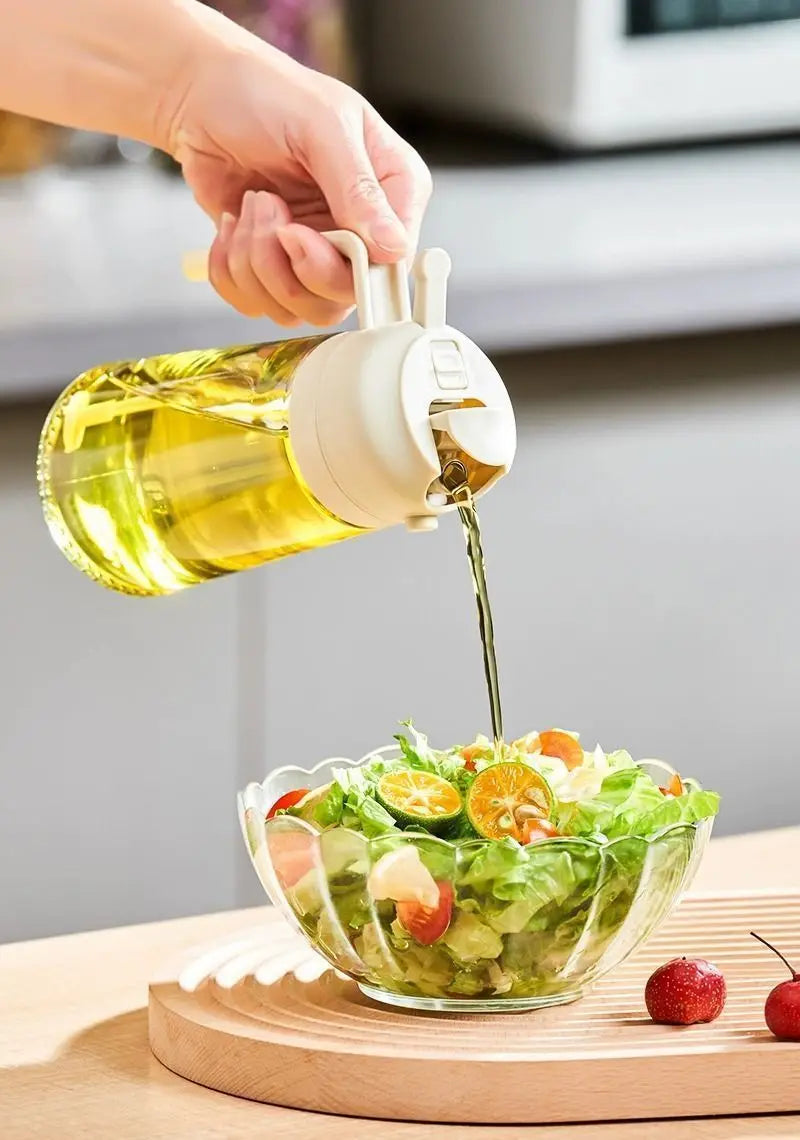 2-in-1-Küchenspray-Ölspender, Ölsprüher, Polierer oder nur Spray für Luftfritteuse, Salat, Grillen, Braten, Kochen, Küchenzubehör