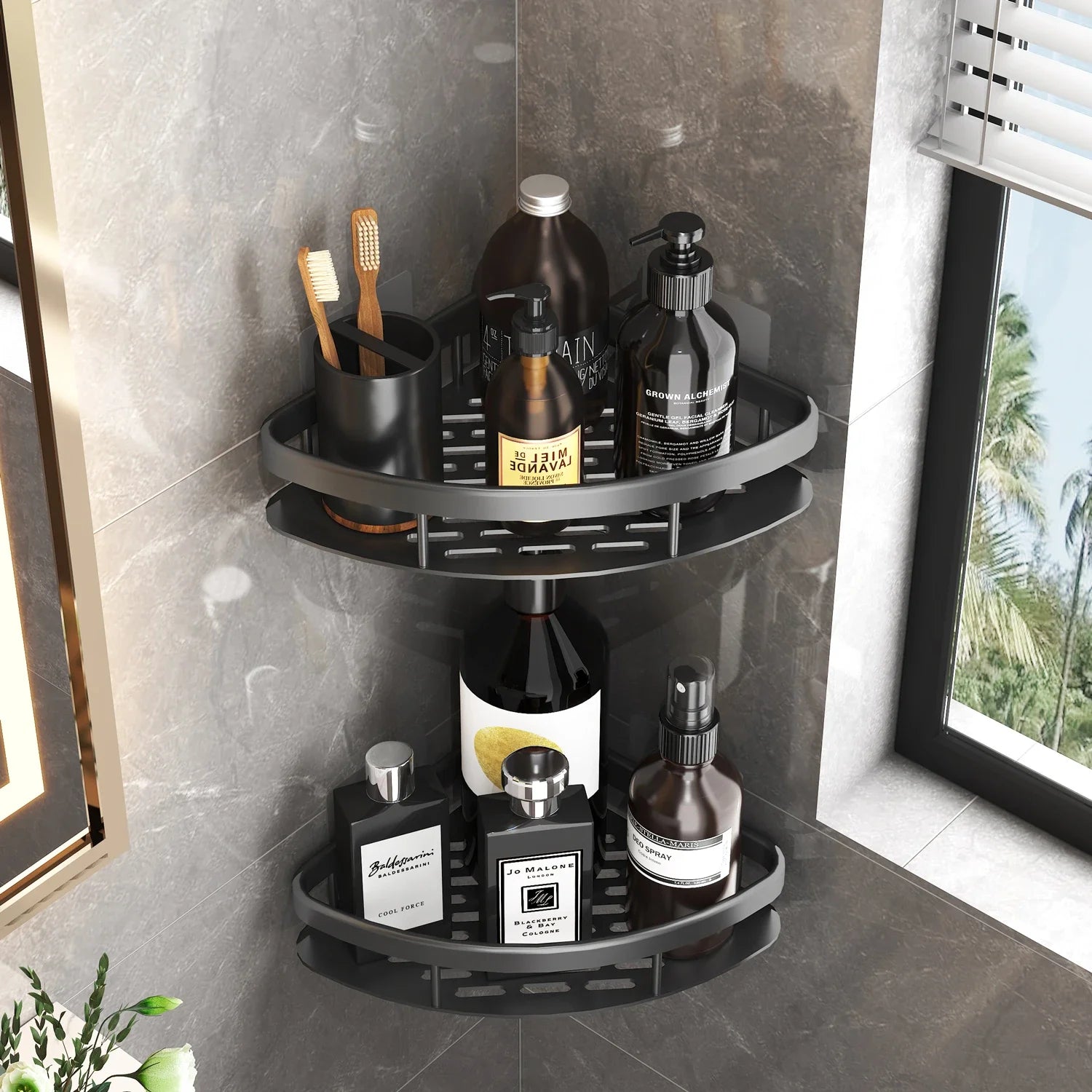 Badezimmer regal keine Bohr regale Wand halterung Eck regal Dusch halter für WC Shampoo Organizer Bad zubehör