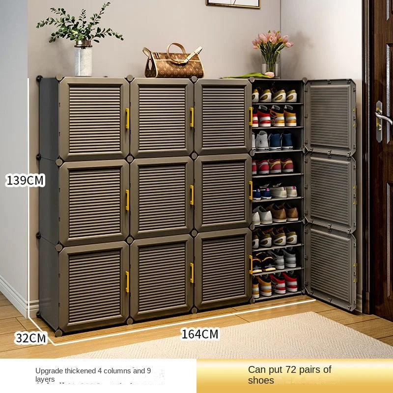 Schlafzimmer Wohnzimmer für die Montage Lager regal mehr schicht ige hoch leistungs fähige staub dichte Schrank Haushalt Schuh regal Flur faltbar