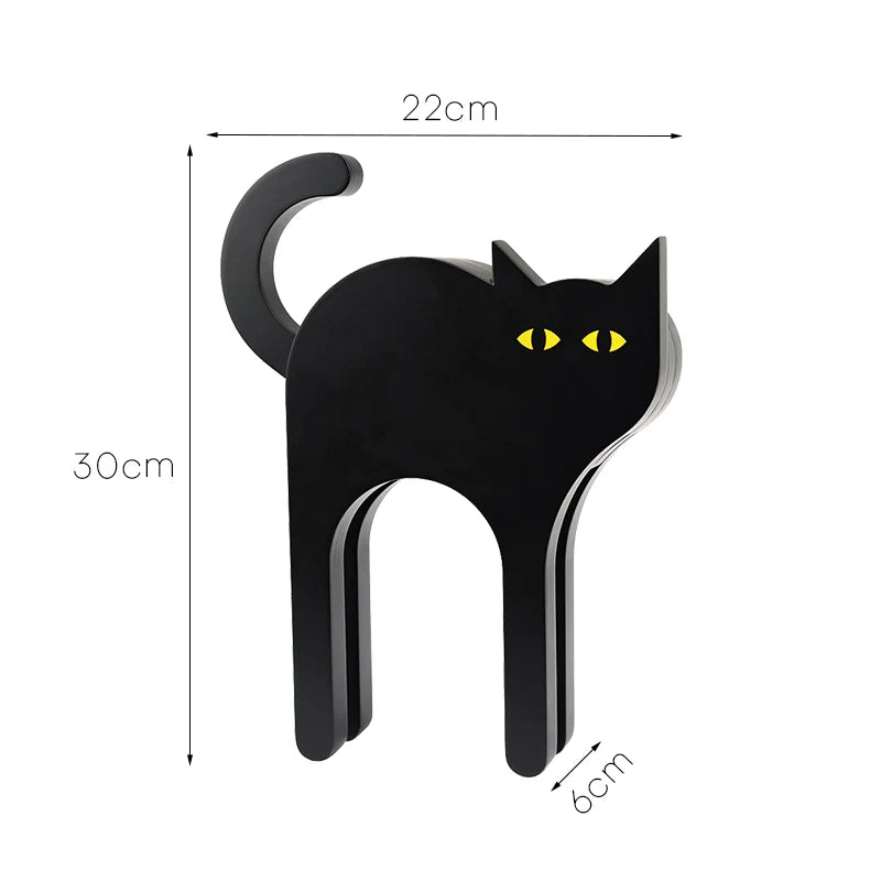 Schwarze Katze Dekoration Wand Desktop nordischen Ins Stil kreative Zuhause modernen Stil Schlafzimmer Wohnzimmer Couch tisch Wohn accessoires