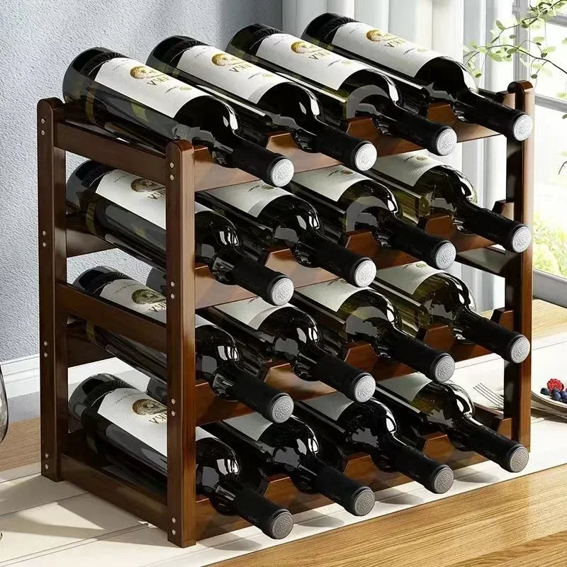 Rot WeinRack Dekoration Haushalt Gitter Wein Display Rack Tisch Kreative WeinFlasche rack Einfache wein Schrank Montieren Lagerung Rack