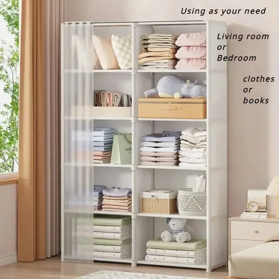 Kleiderschrank, Schlafzimmer, modernes modulares Display, moderner Kleiderschrank, minimalistische modulare Möbel, kein Bohren von Löchern erforderlich