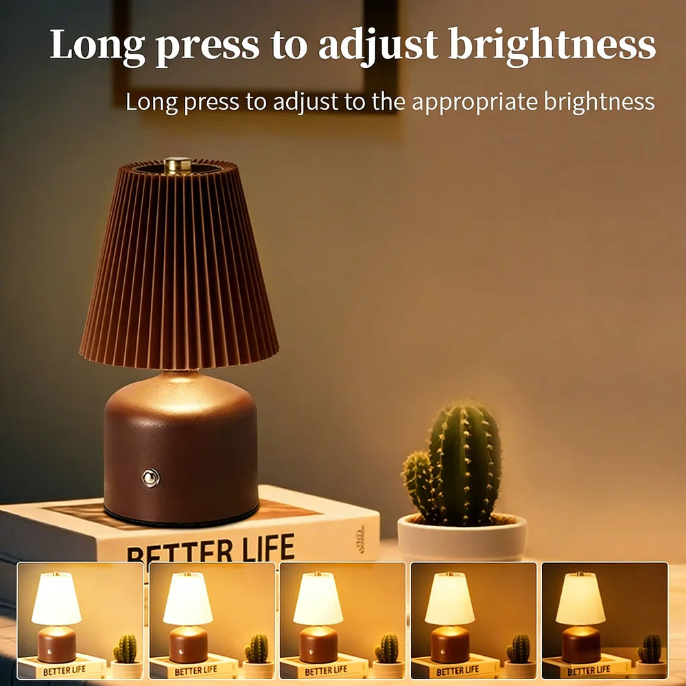 Nachttischlampe Schlafzimmer Kleine Nachtleuchte Homestay Atmosphärenlicht LED-Licht mit Einstellbarer Helligkeit Umgebungsdekoration