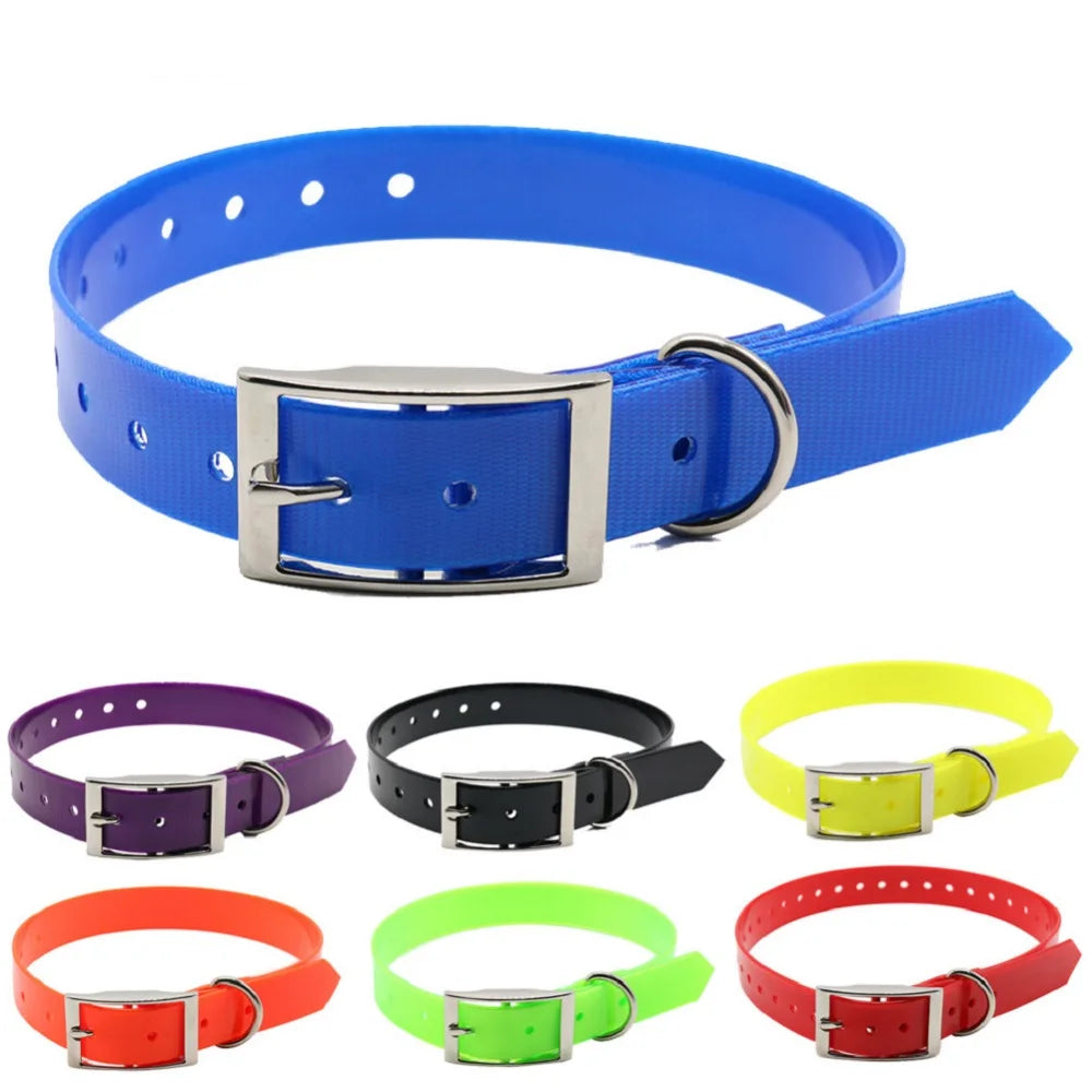 Neues modisches Hundehalsband aus hochwertigem TPU + Nylon, wasserdicht, deodorantbeständig, schmutzabweisend, leicht zu reinigende Halsbänder, 7-Farben-Haustierbedarf