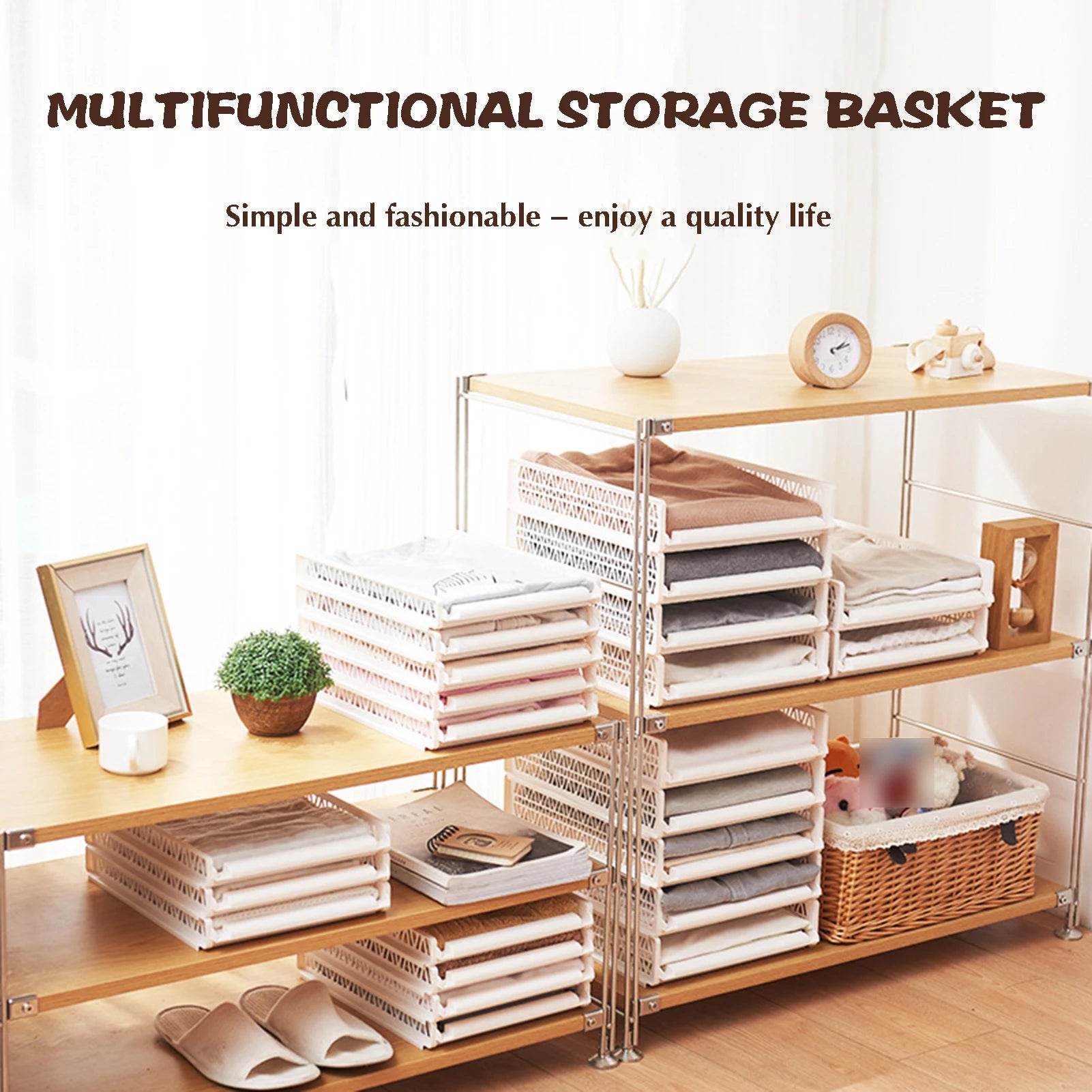 Schlafzimmer Lagerung Regale Kleiderschrank Schrank Layered Partitionen Hause Schubladen Organizer Stapelbare Lagerung Box Raum Trennung Werkzeug