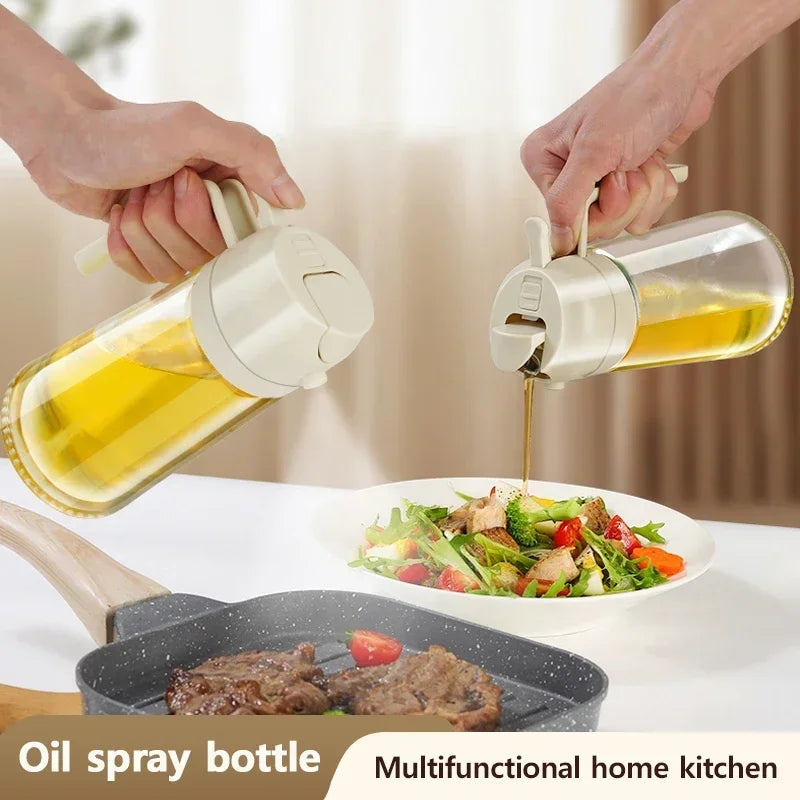 Öl Spray Topf 2-in-1 Kunststoff Haushalt Küche Öl Flasche Vernebler Nebel Füllung Kochen Öl Spray topf Dual Verwenden Camping
