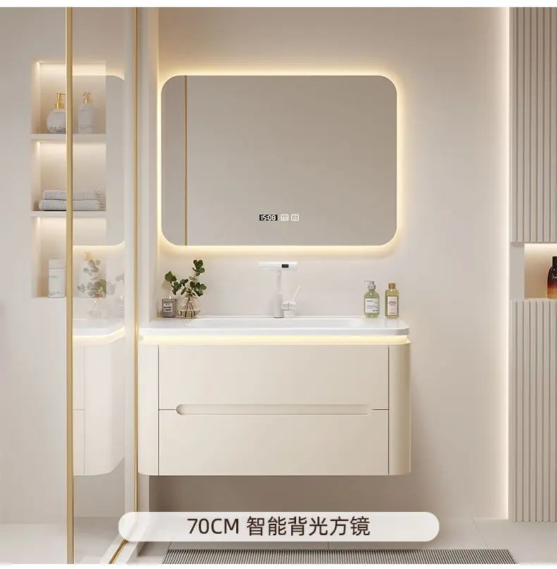 Spiegel Schwimmender Badezimmerschrank Waschbecken Schublade Regale Eitelkeit Badezimmerschrank Moderne Aufbewahrung Armoire De Rangement Zubehör