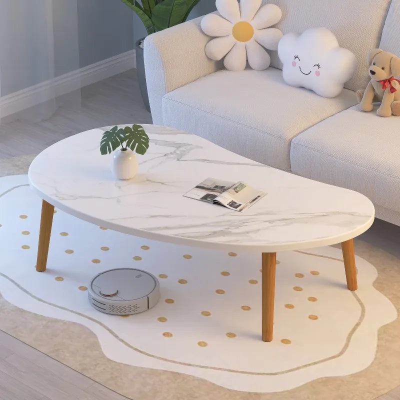 Couchtisch für Mietwohnungen Kleiner Tisch Wohnzimmer Zuhause Moderner Einfacher Cremefarbener Stil Schlafzimmer