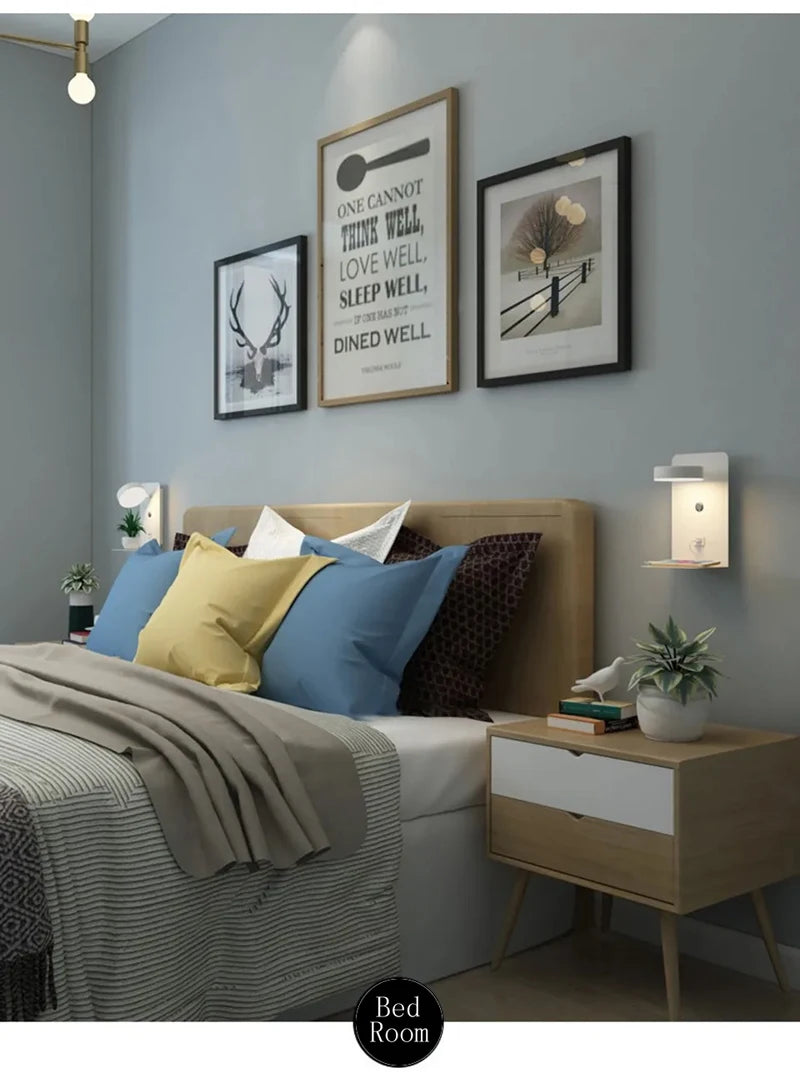 Schlafzimmer LED Wand leuchten mit USB-Ladung Wand leuchte Innen leuchte für Wohnzimmer Dekor Wand paneele mit Schalter Gang moderne Wand leuchte lampe wohnzimer zimmer deko wandleuchte wand paneele wanddeko spiegel
