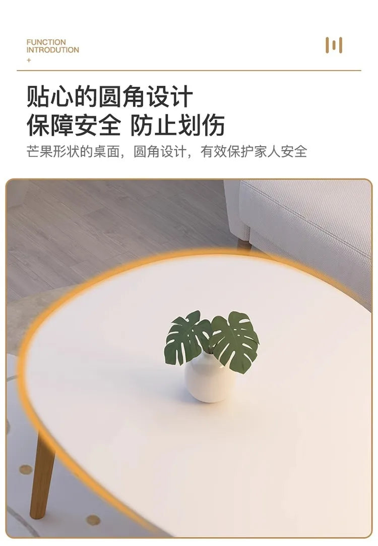 Couchtisch für Mietwohnungen Kleiner Tisch Wohnzimmer Zuhause Moderner Einfacher Cremefarbener Stil Schlafzimmer