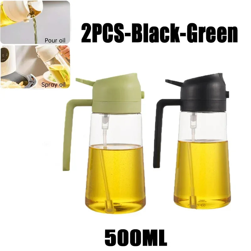 Öl Spray Topf 2-in-1 Kunststoff Haushalt Küche Öl Flasche Vernebler Nebel Füllung Kochen Öl Spray topf Dual Verwenden Camping
