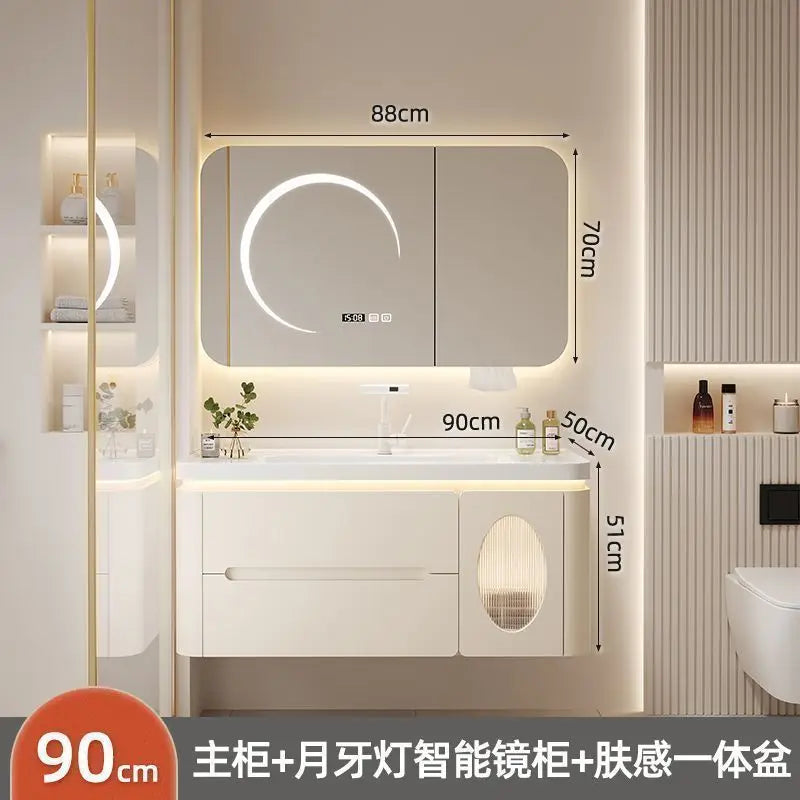 Spiegel Schwimmender Badezimmerschrank Waschbecken Schublade Regale Eitelkeit Badezimmerschrank Moderne Aufbewahrung Armoire De Rangement Zubehör