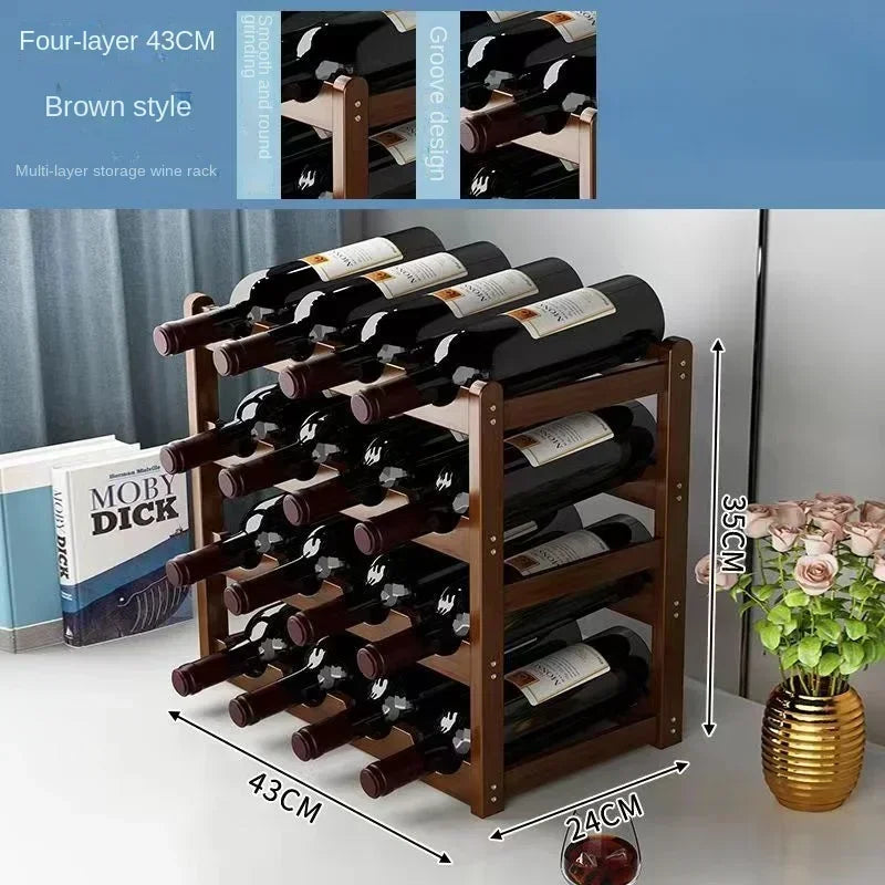 Rot WeinRack Dekoration Haushalt Gitter Wein Display Rack Tisch Kreative WeinFlasche rack Einfache wein Schrank Montieren Lagerung Rack
