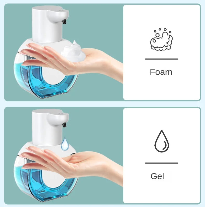 Inteligentny dozownik do mydła, 420 ml, bezdotykowy czujnik ruchu, urządzenie do mycia rąk, ścienny dozownik mydła w płynie, model na płyn/pianę