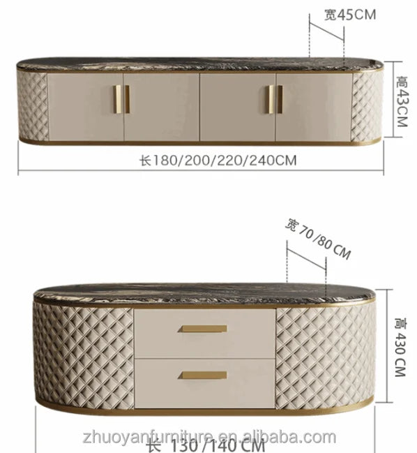 Modernes, schlichtes Wohnzimmermöbel-Set aus MDF, gepolstert mit TV-Schränken aus PU-Leder, Designs für Möbel