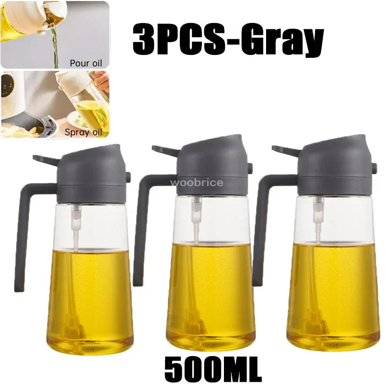 2-in-1-Küchenspray-Ölspender, Ölsprüher, Polierer oder nur Spray für Luftfritteuse, Salat, Grillen, Braten, Kochen, Küchenzubehör