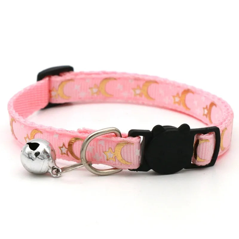 Haustier halsband mit Glocke Cartoon Fußabdruck bunte Hund Welpen Kätzchen Halsband verstellbare Sicherheit Glocke Ring Halskette Haustier Zubehör