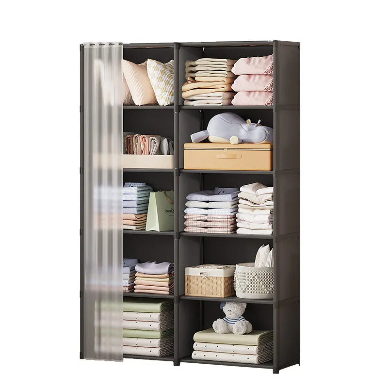 Kleiderschrank, Schlafzimmer, modernes modulares Display, moderner Kleiderschrank, minimalistische modulare Möbel, kein Bohren von Löchern erforderlich