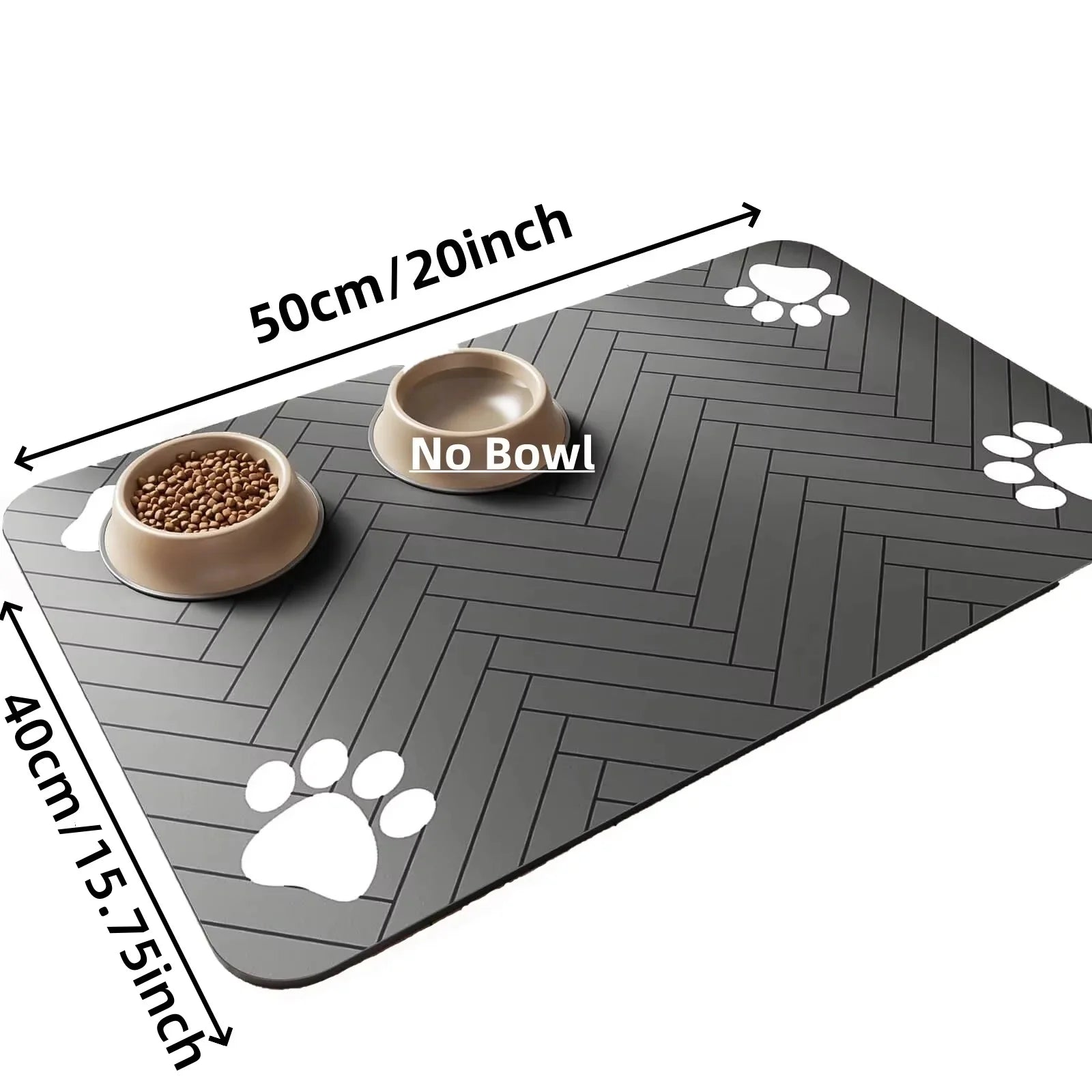 S (kleines Kätzchen), M, L saugfähige Haustier-Futtermatte, wasserdichtes Tischset für Hunde- und Katzenfutter und Wassernäpfe, schnell trocknende Gummiboden