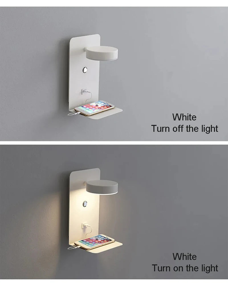 Schlafzimmer LED Wand leuchten mit USB-Ladung Wand leuchte Innen leuchte für Wohnzimmer Dekor Wand paneele mit Schalter Gang moderne Wand leuchte lampe wohnzimer zimmer deko wandleuchte wand paneele wanddeko spiegel