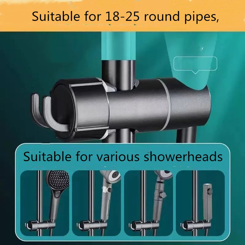 ABS Einstellbare Dusche Kopf Halter Dusche Halter Clamp Duschkopf Schiene Rutsche Halterung Bad Zubehör Rotation Haken Design
