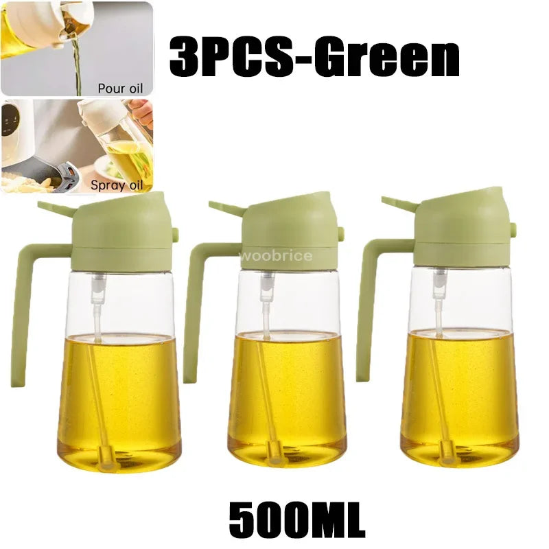 2-in-1-Küchenspray-Ölspender, Ölsprüher, Polierer oder nur Spray für Luftfritteuse, Salat, Grillen, Braten, Kochen, Küchenzubehör