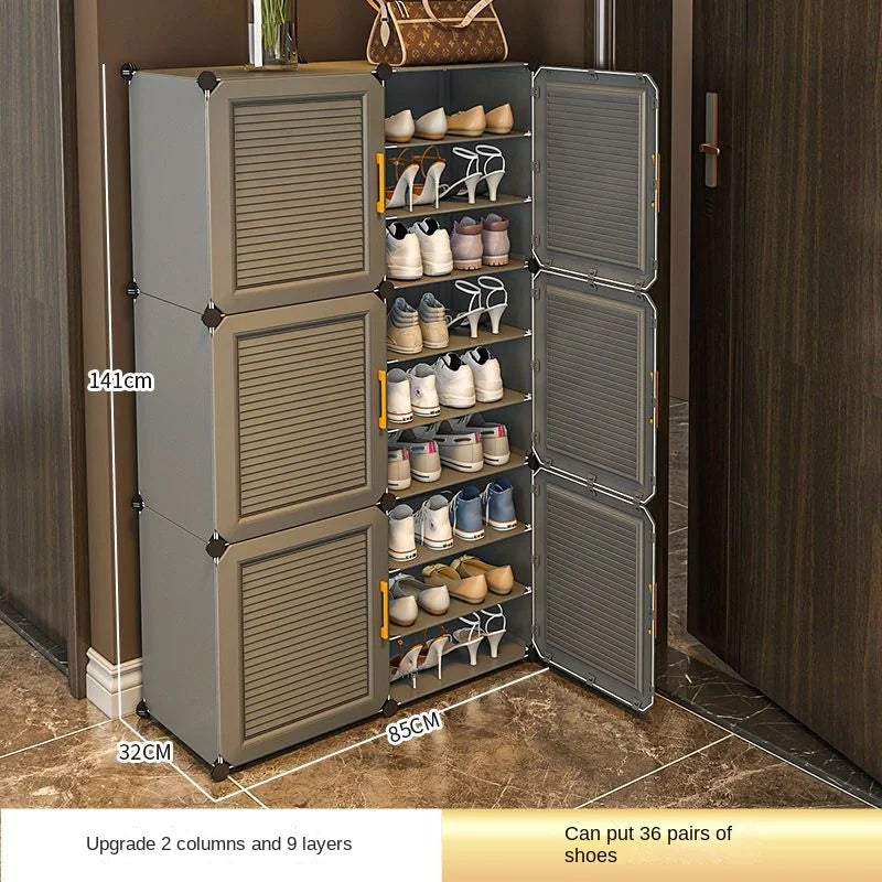 Schlafzimmer Wohnzimmer für die Montage Lager regal mehr schicht ige hoch leistungs fähige staub dichte Schrank Haushalt Schuh regal Flur faltbar