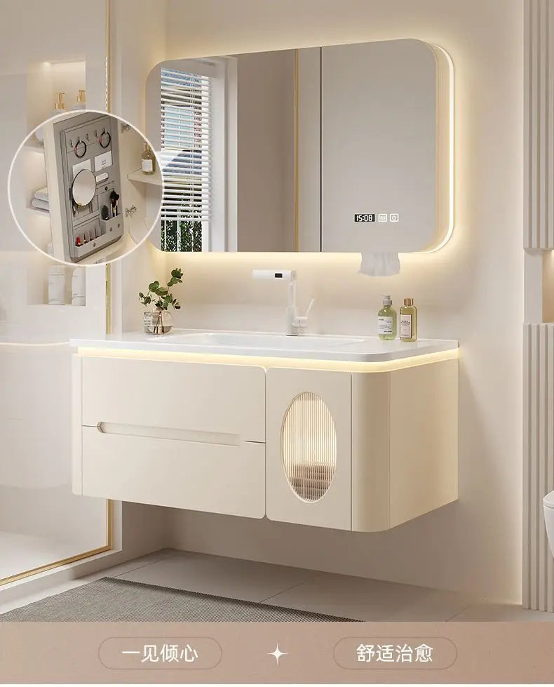 Spiegel Schwimmender Badezimmerschrank Waschbecken Schublade Regale Eitelkeit Badezimmerschrank Moderne Aufbewahrung Armoire De Rangement Zubehör