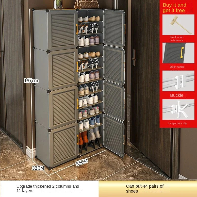 Schlafzimmer Wohnzimmer für die Montage Lager regal mehr schicht ige hoch leistungs fähige staub dichte Schrank Haushalt Schuh regal Flur faltbar
