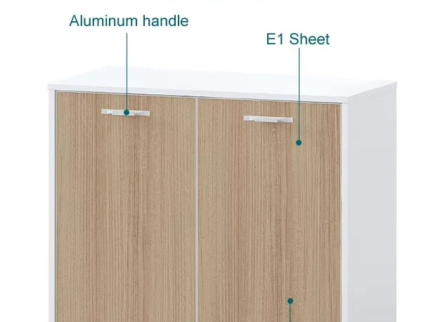 Office Furniture 2 Swing Door White Low Cabinet Office Filing Storage Cabinets
