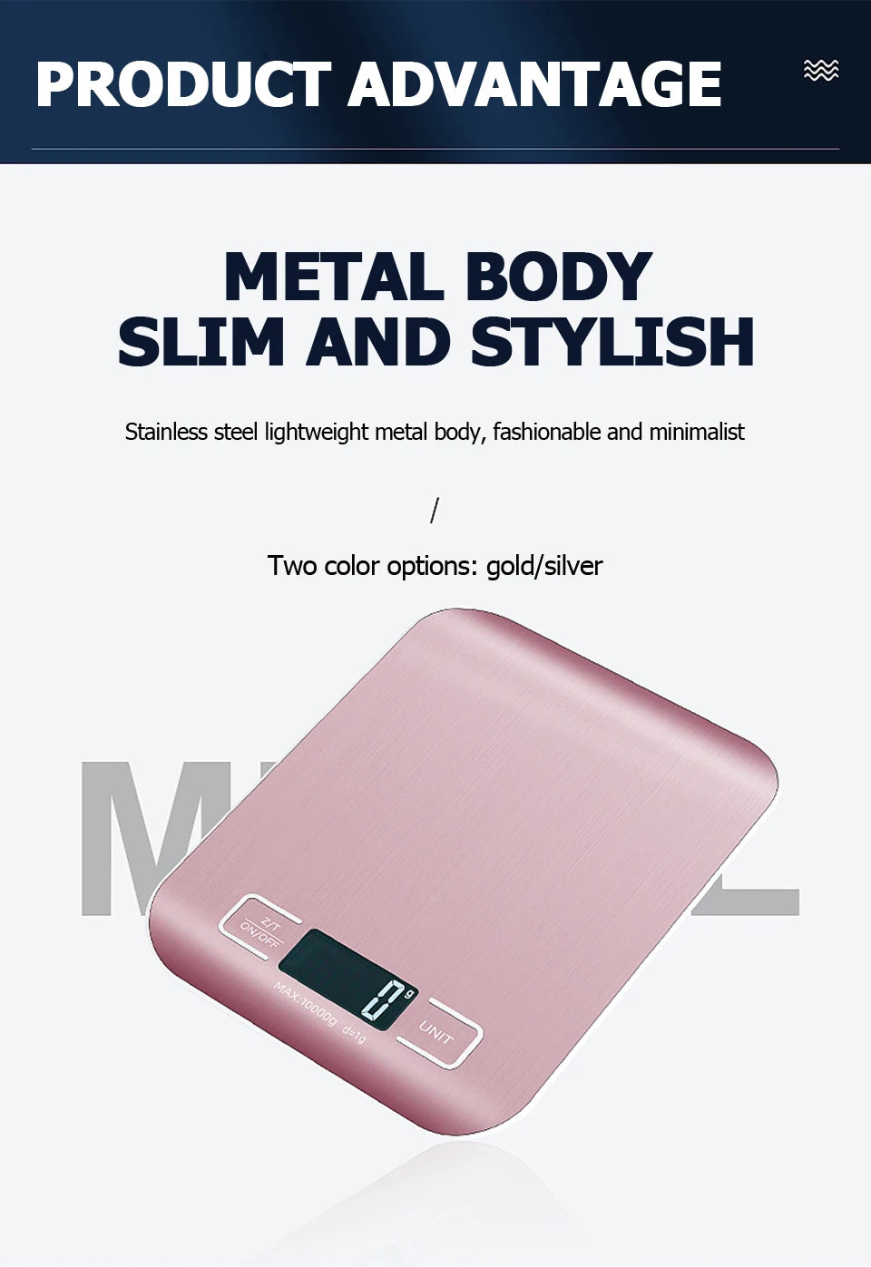 5kg/10kg Digital Kitchen Scales LCD Display Stainless Steel Electronic Scales Home Jewelry Food Snacks Weighing Baking Tools